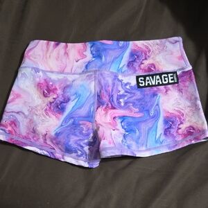 Salvage Women's Multicolor Swirl Athletic Shorts